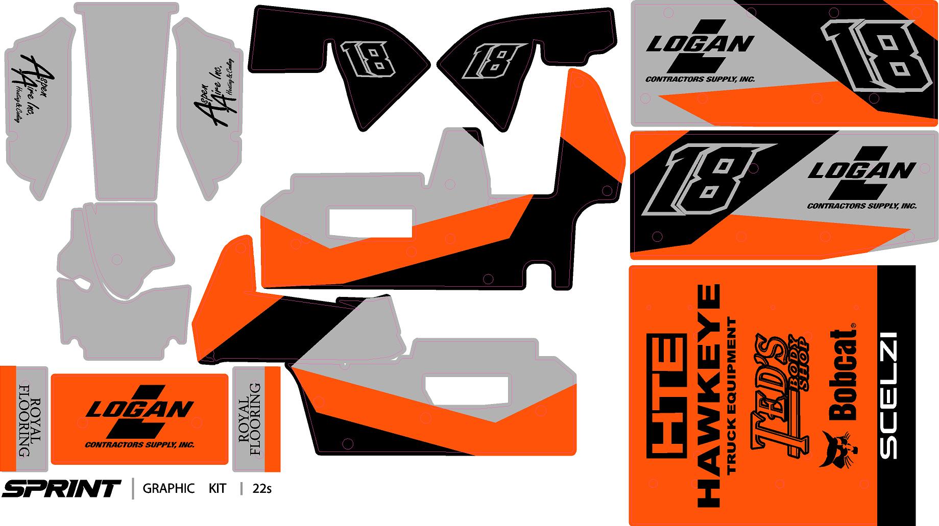 Gio Scelzi 18 losi sprint car wrap